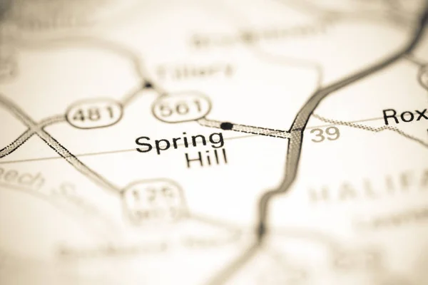 Spring Hill Noord Carolina Usa Een Aardrijkskundekaart — Stockfoto