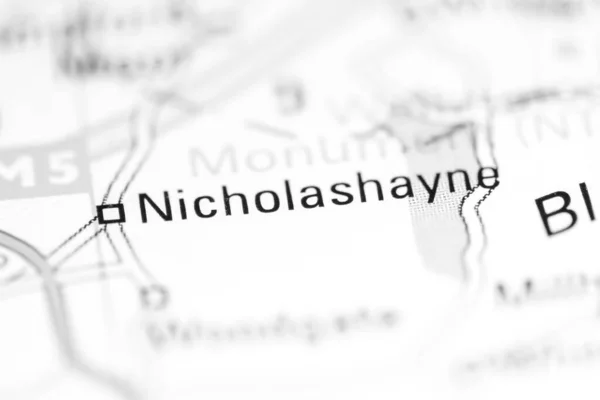 Nicholashayne Nak Egyesült Királyság Földrajzi Térképen — Stock Fotó