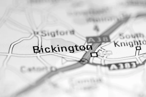 ビッキントン 地理地図上のイギリス — ストック写真