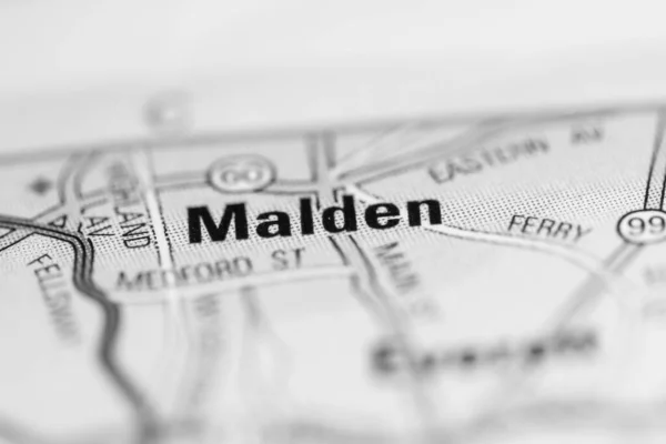 アメリカ合衆国の地図上のマルデン — ストック写真
