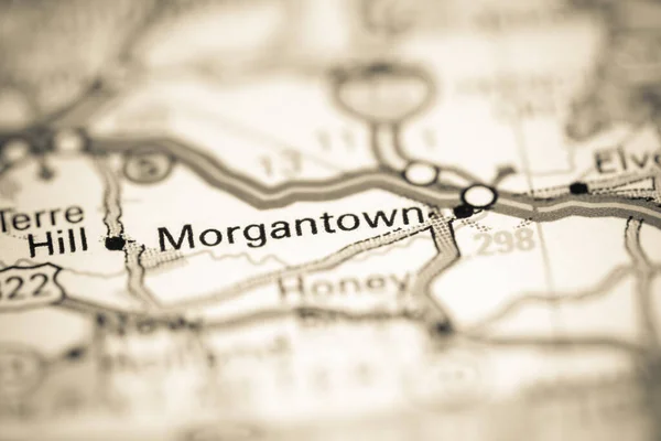 Morgantown Pennsylvania Eeuu Mapa Geográfico —  Fotos de Stock