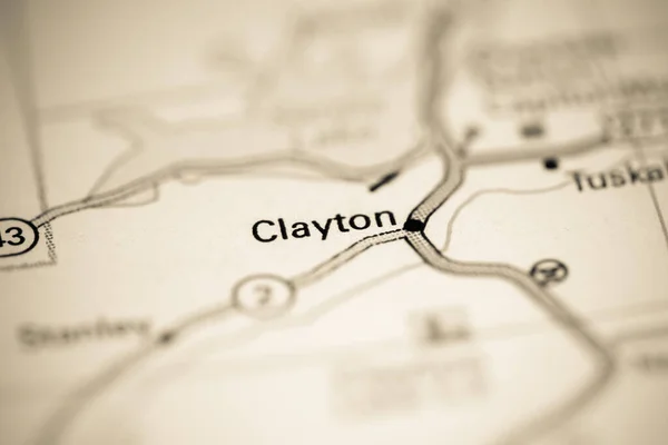 Clayton Oklahoma Usa Geography Map — Stock Photo, Image