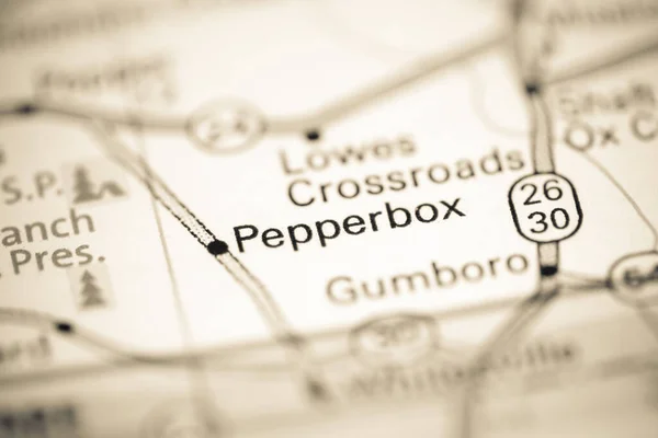 Pepperbox. Delaware. USA on a geography map