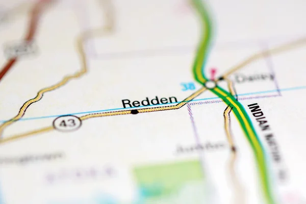 Redden Oklahoma Usa Geography Map — Stock Photo, Image