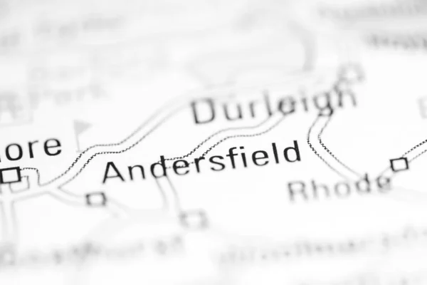 アンダーズフィールド 地理地図上のイギリス — ストック写真
