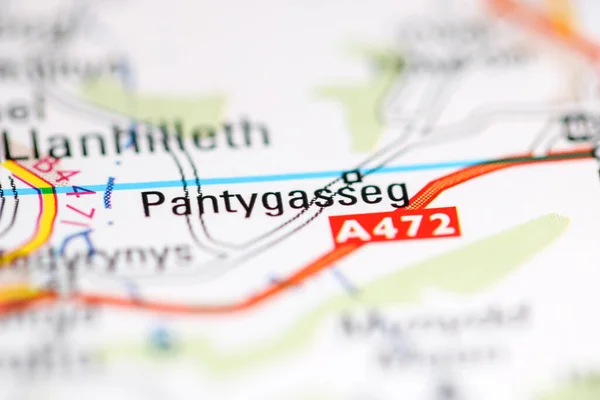 パンティガセグ 地理地図上のイギリス — ストック写真