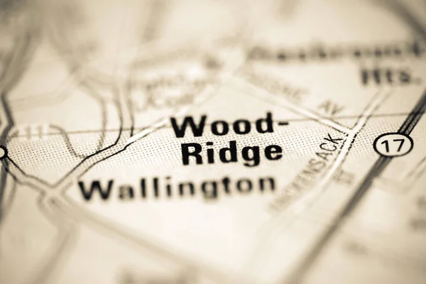 Wood Ridge Mapa Geográfico Dos Eua — Fotografia de Stock