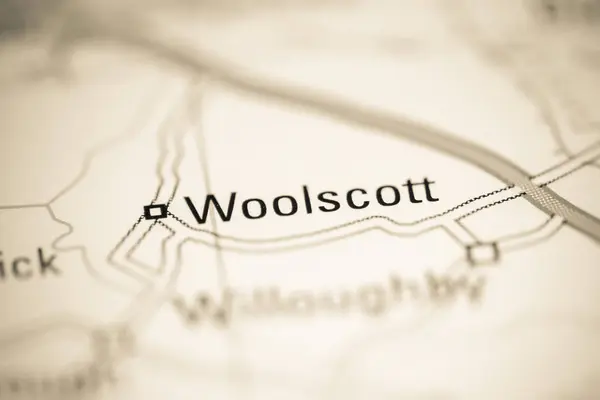 Woolscott Zjednoczone Królestwo Mapie Geograficznej — Zdjęcie stockowe