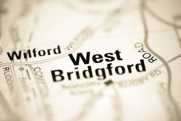 West Bridgford Mapa Geográfico Del Reino Unido — Foto de Stock