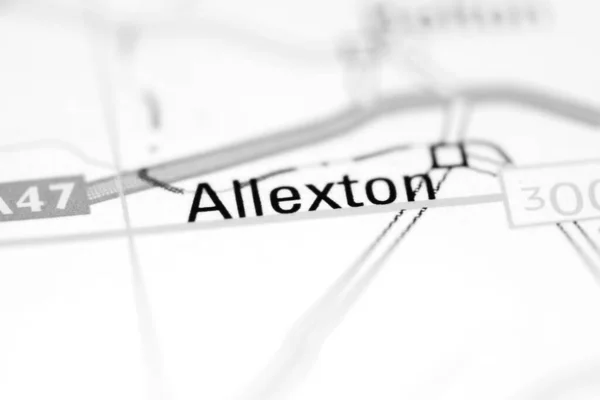 Allexton Географічній Карті Великої Британії — стокове фото