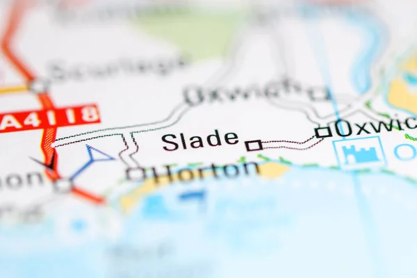 スレイド 地理地図上のイギリス — ストック写真