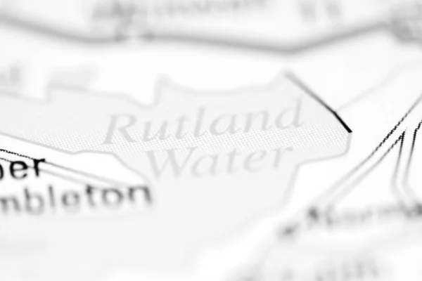 Rutland Water Γεωγραφικό Χάρτη Του Ηνωμένου Βασιλείου — Φωτογραφία Αρχείου
