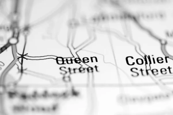 クイーン ストリート 地理地図上のイギリス — ストック写真