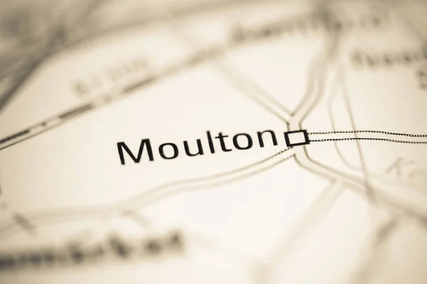 Мултон Велика Британія Географічній Карті — стокове фото