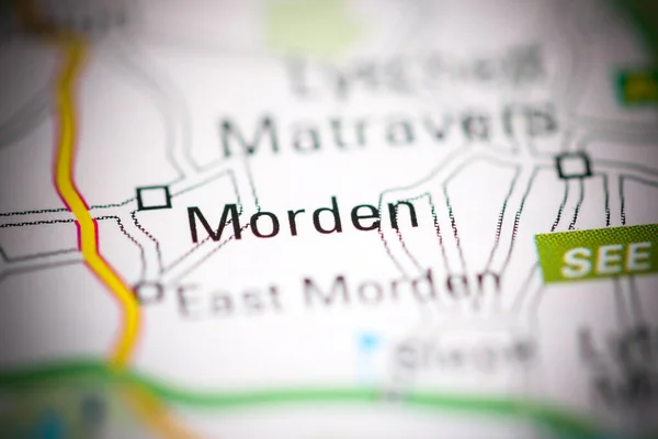 モーデン 地理地図上のイギリス — ストック写真