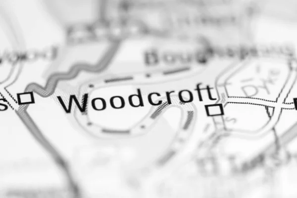 ウッドクロフト 地理地図上のイギリス — ストック写真