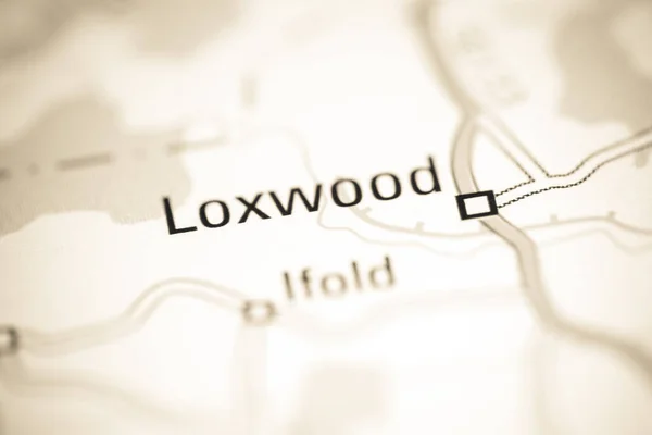 Локсвуд Великобритания Географической Карте — стоковое фото