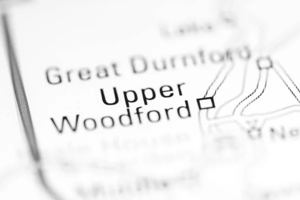 ウッドフォードの上だ 地理地図上のイギリス — ストック写真