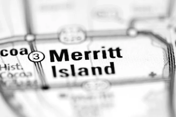 Merritt Island Auf Einer Geografischen Karte Der Usa — Stockfoto