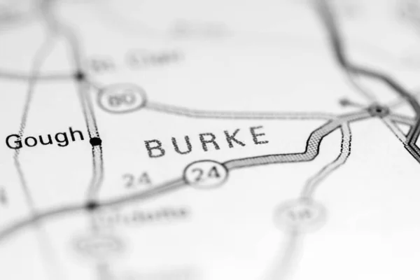 Burke Vagyok Georgia Vagyok Usa Egy Földrajzi Térképen — Stock Fotó