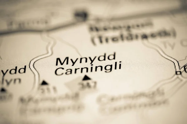 Mynydd Carningli 地理地図上のイギリス — ストック写真
