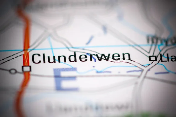 Jestem Clunderwen Zjednoczone Królestwo Mapie Geograficznej — Zdjęcie stockowe