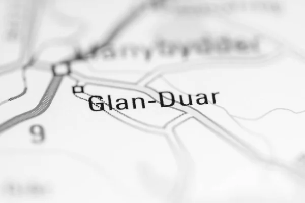 Glan Duar Großbritannien Auf Einer Geografischen Karte — Stockfoto