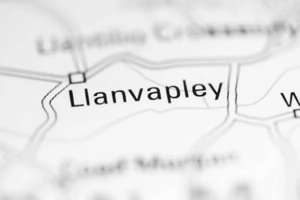 ランヴァプリー 地理地図上のイギリス — ストック写真