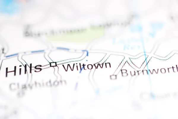 ウィルタウン 地理地図上のイギリス — ストック写真