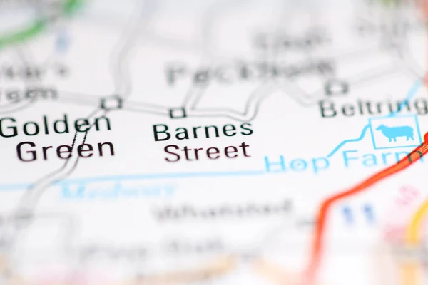 Барнс Стрит Велика Британія Географічній Карті — стокове фото