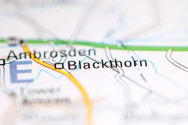 ブラックソーン 地理地図上のイギリス — ストック写真