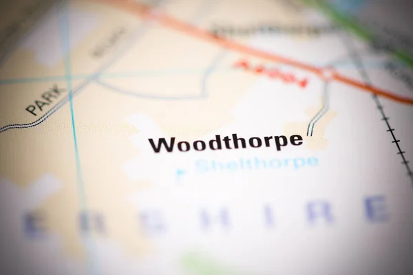 Woodthorpe Mapa Geográfico Reino Unido — Fotografia de Stock