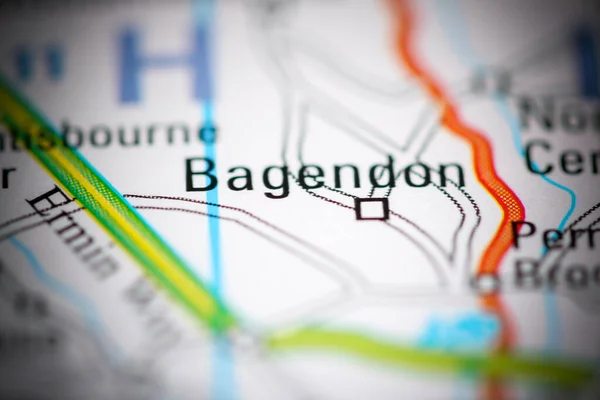 Μπαγκεντόνο Ηνωμένο Βασίλειο Χάρτη Γεωγραφίας — Φωτογραφία Αρχείου
