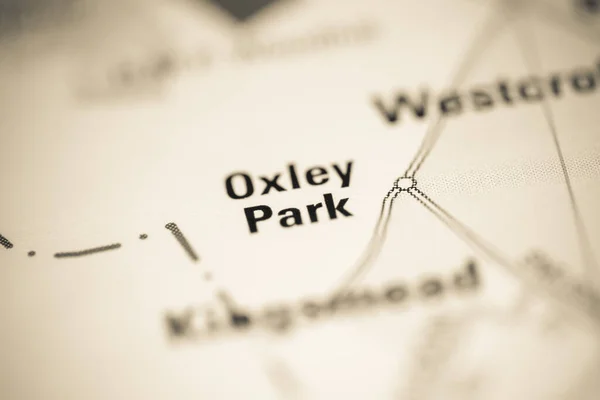イギリスの地図上のオックスリー公園 — ストック写真