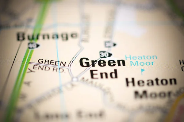 Green End Una Mappa Geografica Del Regno Unito — Foto Stock