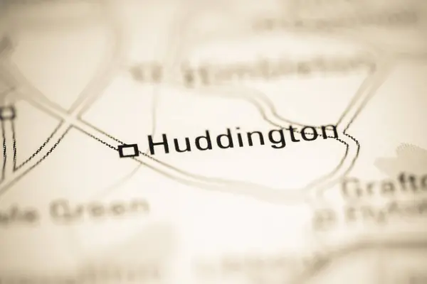 Huddington Regno Unito Una Carta Geografica — Foto Stock