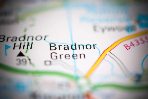 Bradnor Green Reino Unido Mapa Geográfico —  Fotos de Stock