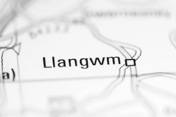 ラングワム 地理地図上のイギリス — ストック写真