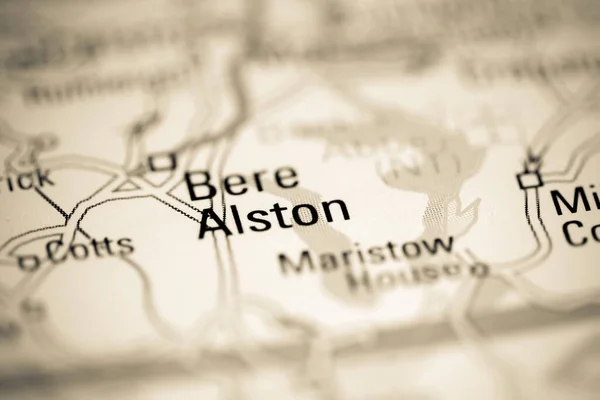 アルストン 地理地図上のイギリス — ストック写真