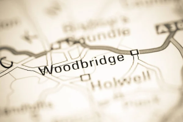 Woodbridge Reino Unido Sobre Mapa Geografia — Fotografia de Stock