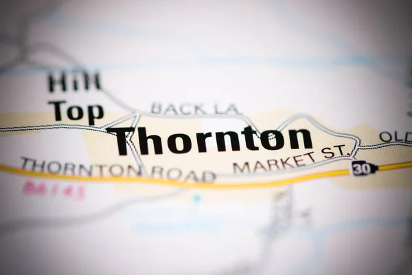 イギリスの地理地図上のソーントン — ストック写真