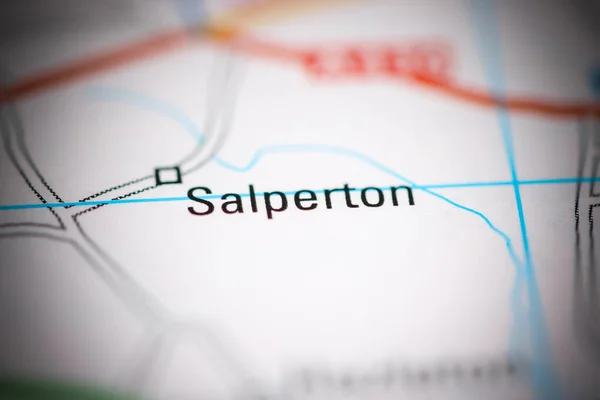Салпертон Велика Британія Географічній Карті — стокове фото