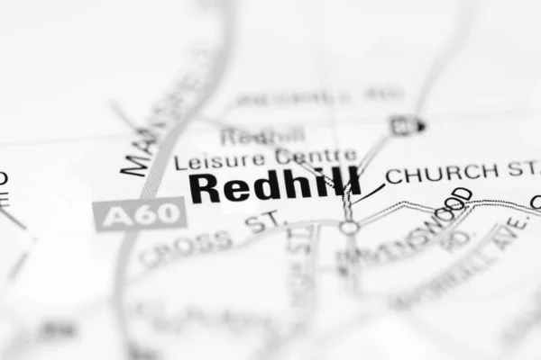 Redhill Mapa Geográfico Reino Unido — Fotografia de Stock