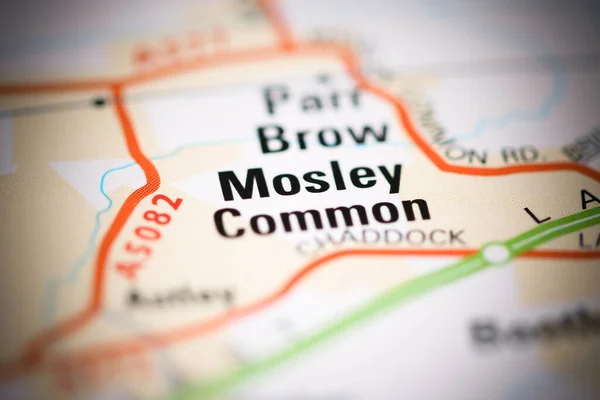 イギリスの地理地図上のモズレー共通 — ストック写真