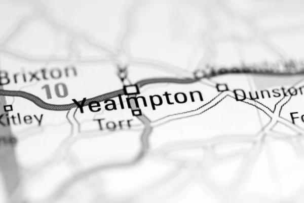 Yealmpton Reino Unido Sobre Mapa Geografia — Fotografia de Stock