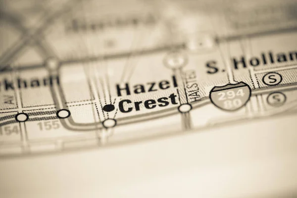 Hazel Crest Mapa Los Estados Unidos América —  Fotos de Stock