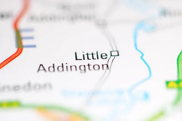 Маленький Аддінгтон Велика Британія Географічній Карті — стокове фото