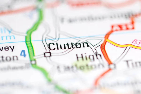 クラットン 地理地図上のイギリス — ストック写真