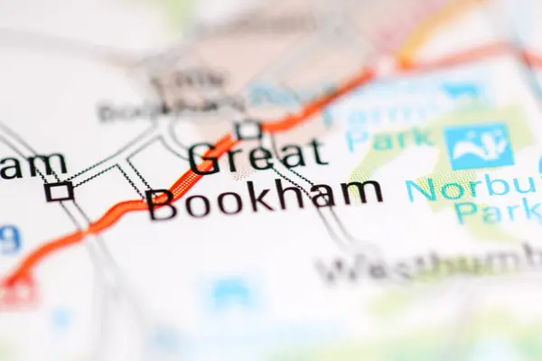 Geweldige Bookham Verenigd Koninkrijk Aardrijkskundekaart — Stockfoto