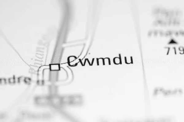 Cwmdu 地理地図上のイギリス — ストック写真